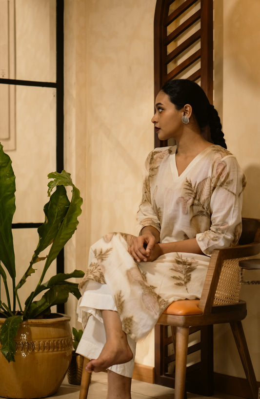 Eco-Printed Mulcotton Kurti