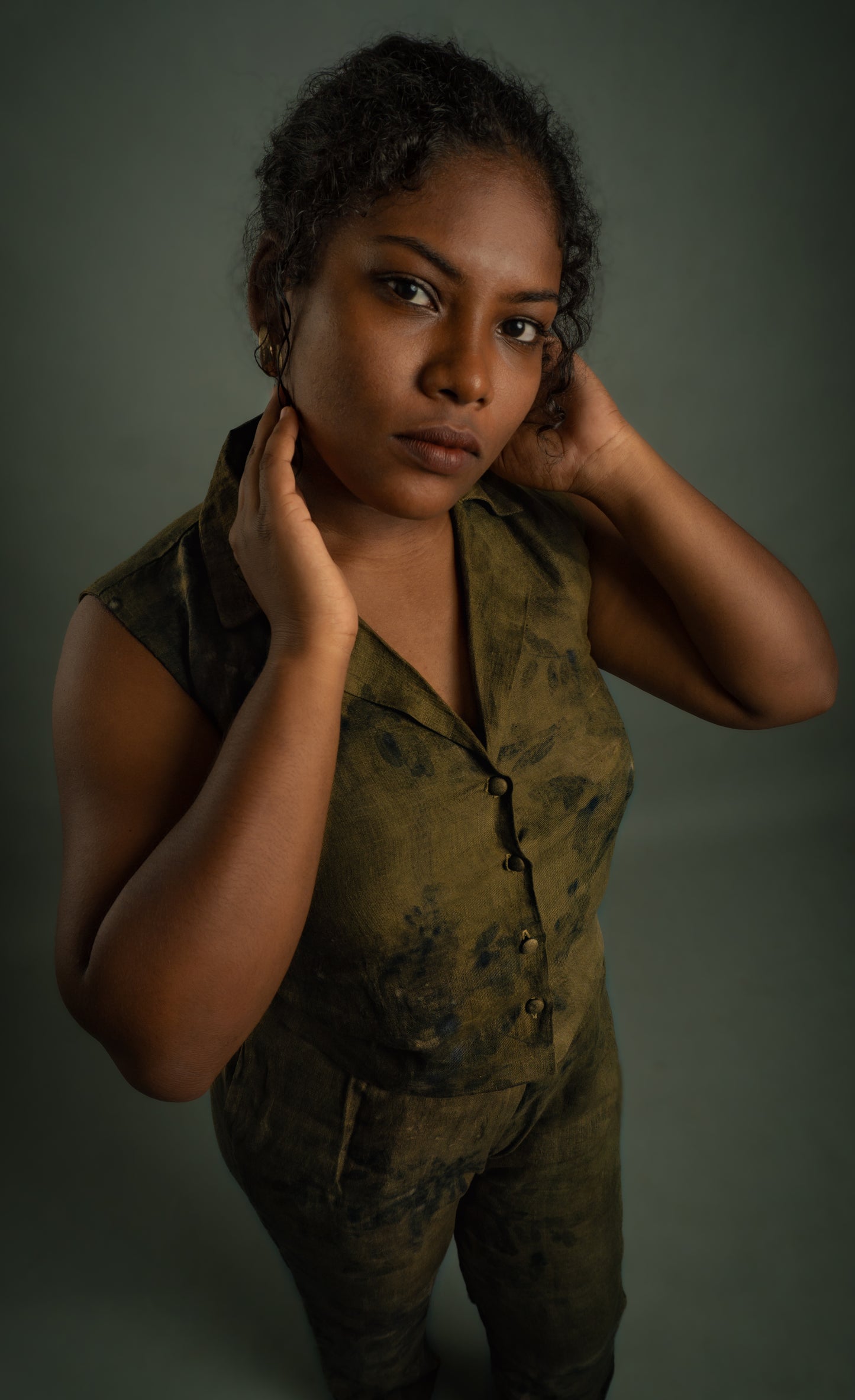 Eco-Printed Linen Coord Set