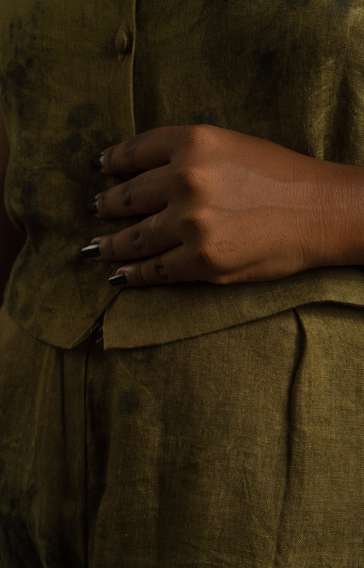 Eco-Printed Linen Coord Set