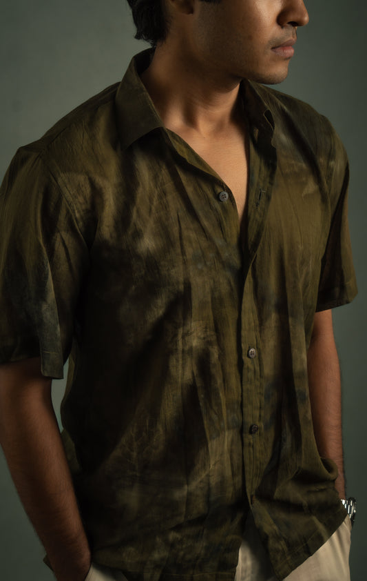 Naturally Dyed Eco-Printed Mulcotton Shirt