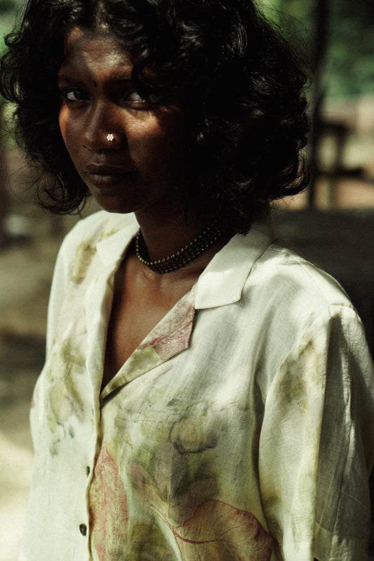 Ecoprinted crop shirt