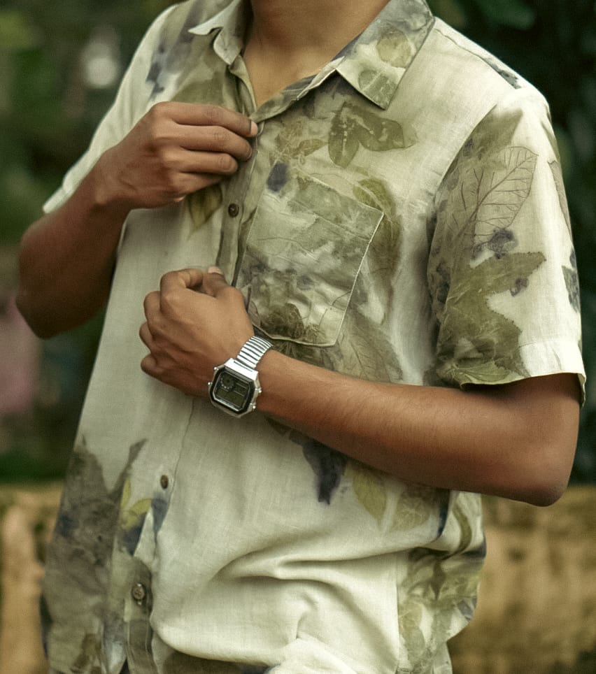 Eco-Printed Gents Shirt