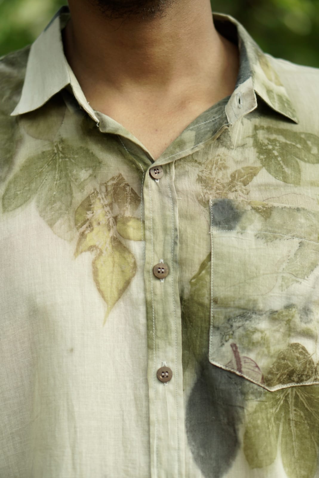 Eco-Printed Gents Shirt