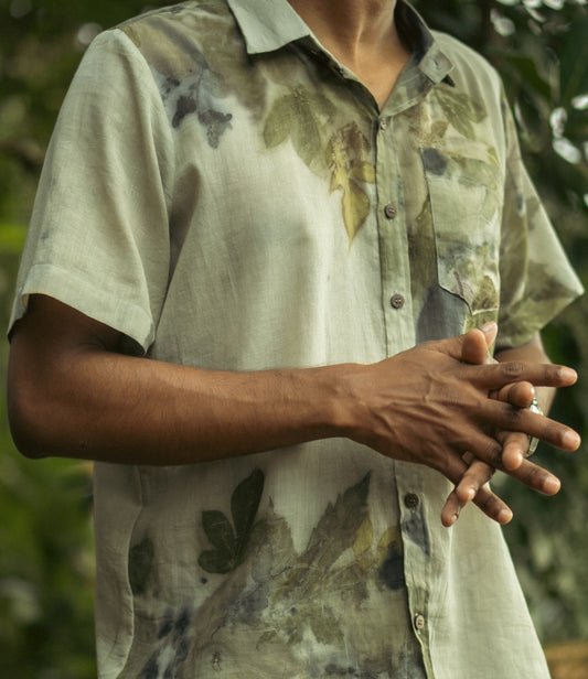 Eco-Printed Gents Shirt